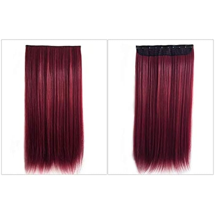 DILLARDS 5 Card Hairpiece One Piece Thickening Straight Hair Five Clip Hair Curtain Wig Piece Without Hair Extension Piece 60Cm - Image 3